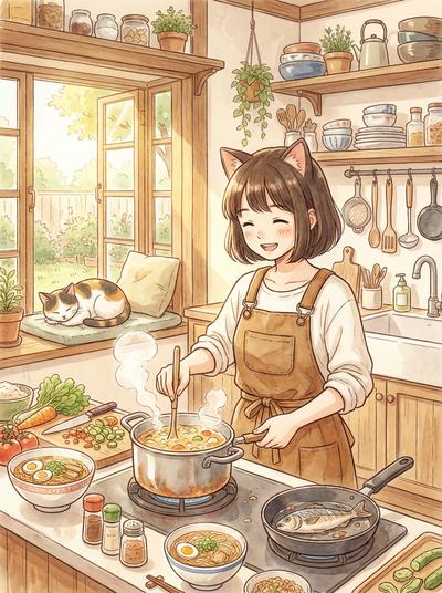 萝莉岛动漫-暖心厨房物语
